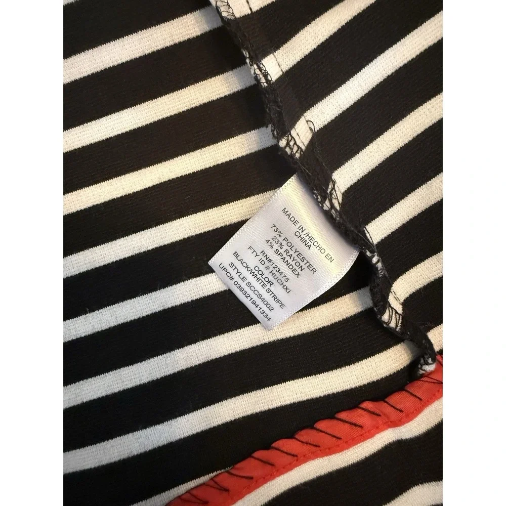Christian Siriano Runway Style Black White Striped Zipper Pocket Blazer XL - Picture 11 of 12